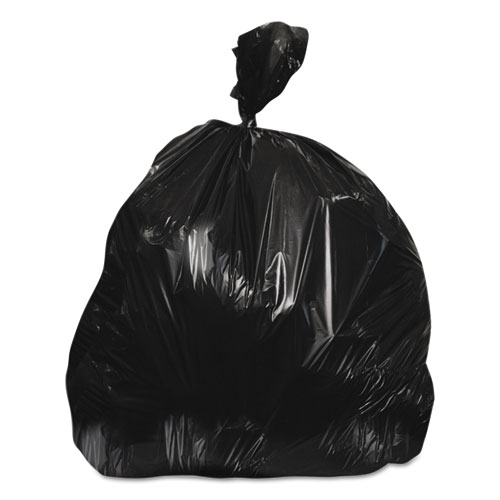 High-Density Coreless Can Liners, 60 Gal, 17 Mic, 38 X 60, Black, 200/carton