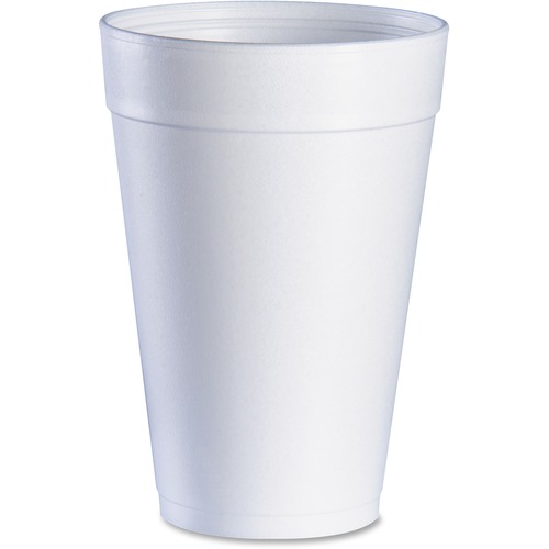 Foam Drink Cups, 32oz, White, 25/bag, 20 Bags/carton