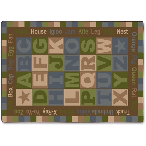 Alphabet Detective Rug, 5'10x8'4, Multi