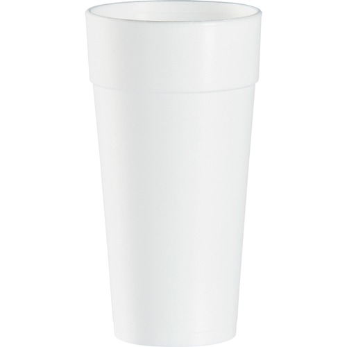 FOAM DRINK CUPS, HOT/COLD, 24OZ, WHITE, 25/BAG, 20 BAGS/CARTON