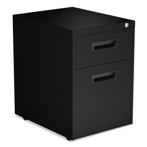 Two-Drawer Metal Pedestal File, 14 7/8w X 19 1/8d X 21 5/8h, Black