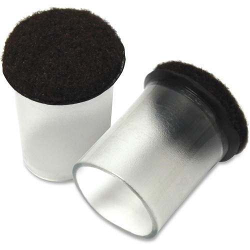 Floor Protectors, Flexible Sleeve, 1-1/2", 8/BG, Clear