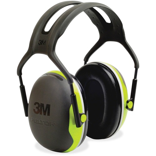 Earmuff Headband, Peltor X4A, 27dB NRR, 10/CT, Black/Green