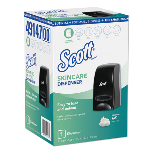 ESSENTIAL MANUAL SKIN CARE DISPENSER, 1000 ML, 5.43" X 4.85" X 8.36", FOR SMALL BUSINESS, BLACK