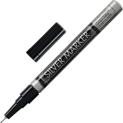 CREATIVE ART & CRAFTS MARKER, 0.5MM BRUSH TIP, PERMANENT, SILVER