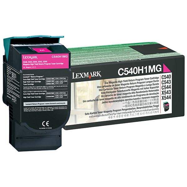 C540H1MG RETURN PROGRAM HIGH-YIELD TONER, 2000 PAGE-YIELD, MAGENTA