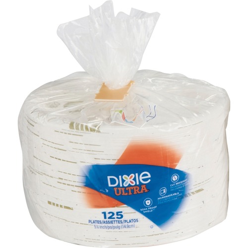 Pathways Soak Proof Shield Heavyweight Paper Plates, 5 7/8" Dia, 125/pack