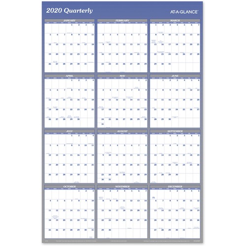 VERTICAL/HORIZONTAL ERASABLE WALL PLANNER, 32 X 48, 2019