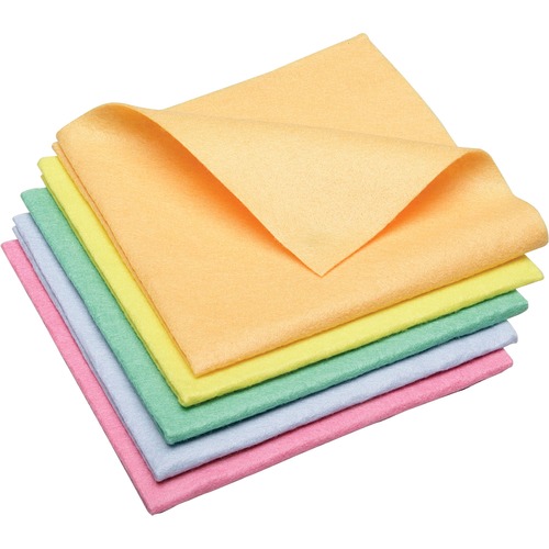 7920012156568, SKILCRAFT, SYNTHETIC SHAMMY CLOTH, 15 X 15, ASSORTED COLORS, 5/PACK
