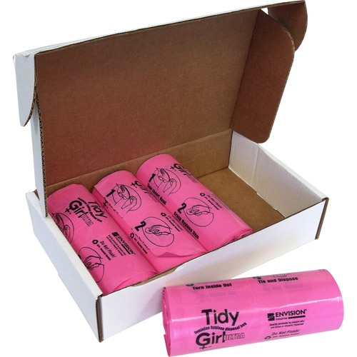 FEMININE HYGIENE SANITARY DISPOSAL BAGS, 4" X 10", NATURAL, 600/CARTON