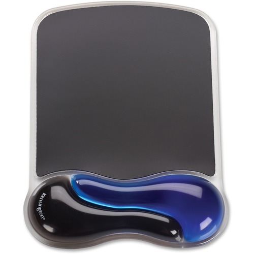 Duo Gel Wave Mouse Pad Wrist Rest, Blue