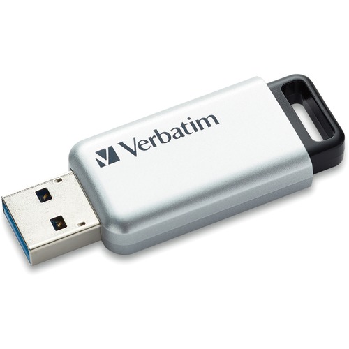 Flash Drive, w/Encryption, USB 3.0, Retractable, 128GB, SR