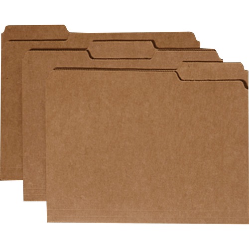 7530002815939, MEDIUM-DUTY FILE FOLDER, 1/3 CUT, LETTER, BROWN, 100 FILE FOLDERS