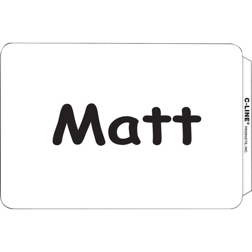 Laser Printer Name Badges, 3 3/8 X 2 1/3, White, 200/box
