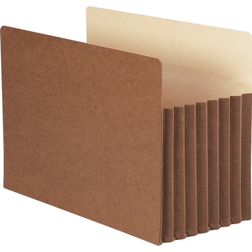 7" Exp Pocket With Tyvek, Straight, Legal, Manila/redrope, 5/box