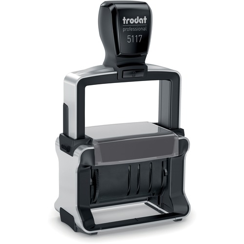 Trodat Professional 12-Message Stamp, Dater, Self-Inking, 2 1/4 X 3/8, Black