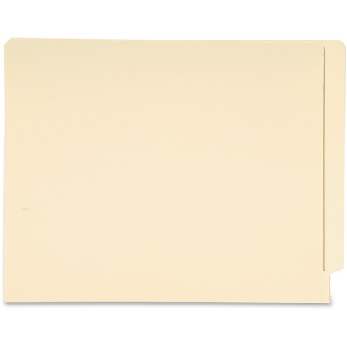 100(percent) Recycled End Tab Folders, Reinforced Tab, Letter Size, Manila, 100/box