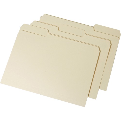 7530015833820 SKILCRAFT MANILA INTERIOR HEIGHT FOLDERS, 1/3-CUT TABS, LETTER SIZE, 100/BOX