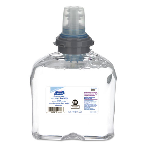 ADVANCED HAND SANITIZER E-3 RATED FOAM, 1200 ML REFILL, 2/CARTON