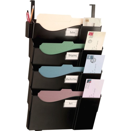 FILE, HANGING, 4 POCKET, BK