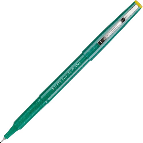 Razor Point Fine Line Marker Pen, Ultra-Fine, Green Ink, .3mm, Dozen