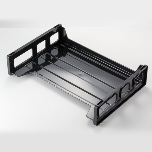 Recycled Desk Tray, Side Load, 9 X 13 3/16 X 2 3/4, Letter, Black, 1/ea