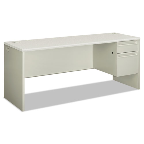 38000 Series Single Pedestal Credenza, 72w X 24d X 29 1/2h, Right, Silver/gray