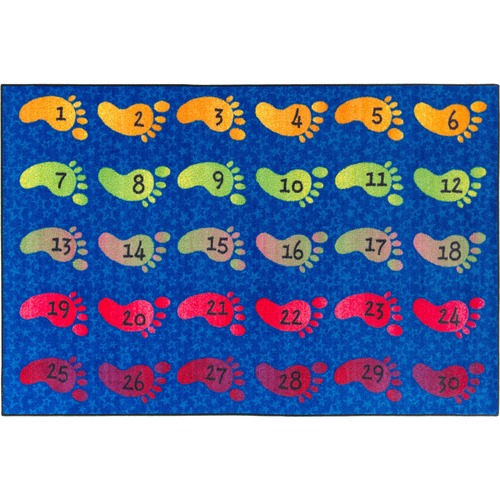 Counting Feet Rug, 5'x8', Multi