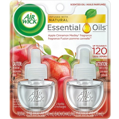SCENTED OIL REFILL, 0.67 OZ, APPLE CINNAMON MEDLEY, 2/PACK, 6 PACKS/CARTON