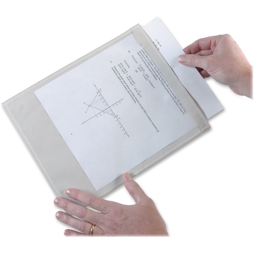 Document Pockets, 9"x12", 12/PK, Clear