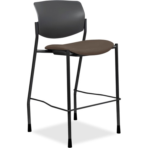 Stool, BK Plastic Back, 21-1/2"x25"x45", Beige Fabric Seat