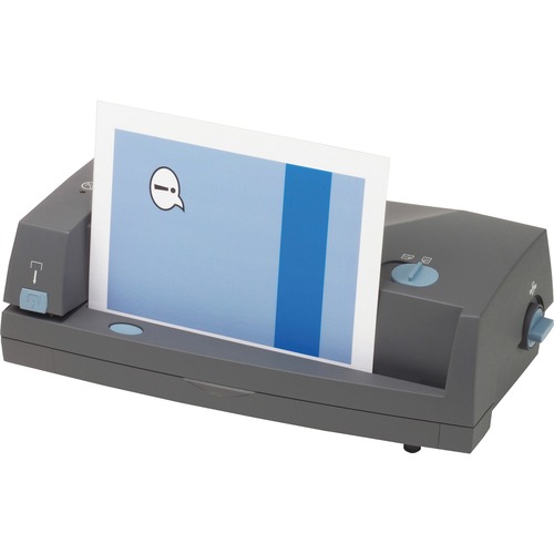 Electric Punch/Stapler,9/32",24 Sht Cap,18"x9-3/4"x6-1/2",GY