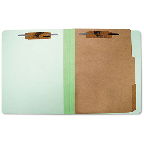 7530015547684, PRESSBOARD CLASSIFICATION FOLDER, SIX-SECTION, LIGHT GREEN, 10/BX
