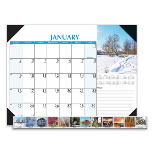 EARTHSCAPES SCENIC DESK PAD CALENDAR, 18 1/2 X 13, 2019
