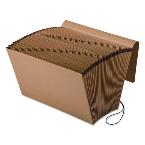 Kraft Indexed Expanding File, 31 Pockets, Kraft, Legal, Brown