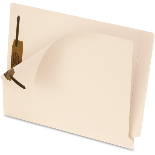 End Tab Fastener Folders, Two Fastener, Letter, Manila, 50/box