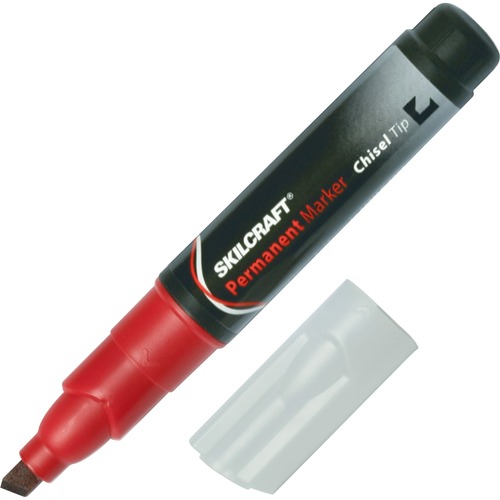 7520009731062, LARGE PERMANENT MARKER, CHISEL TIP, RED, DOZEN