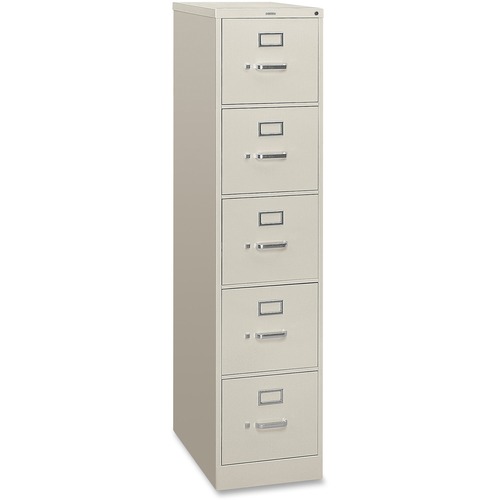 310 Series Five-Drawer, Full-Suspension File, Letter, 26-1/2d, Light Gray