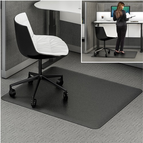 ERGONOMIC SIT STAND MAT, 53 X 45, BLACK
