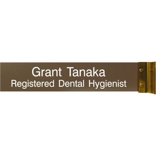 Aluminum Corridor Sign, 2"x10", Gold Frame