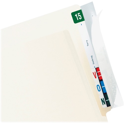 Self-Adhesive Label/file Folder Protector, End Tab, 2 X 8, Clear, 100/box