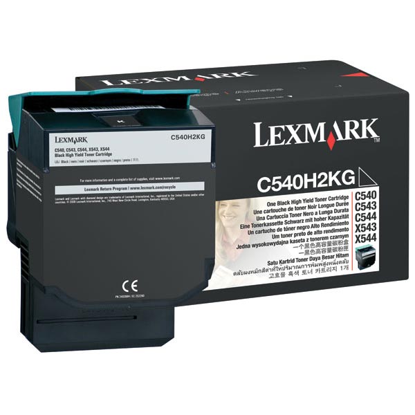 C540h2kg High-Yield Toner, 2500 Page-Yield, Black