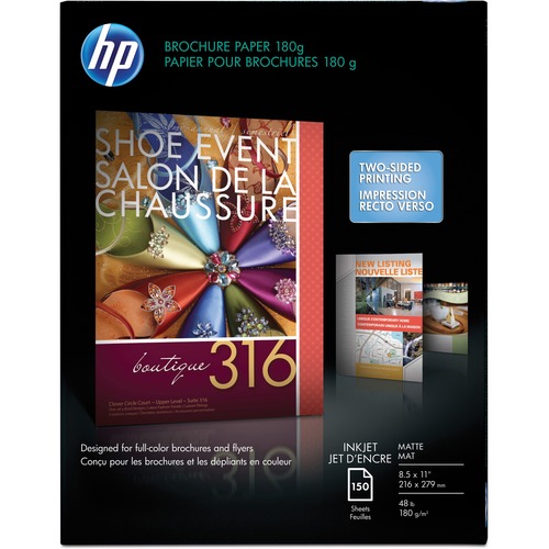 Inkjet Brochure/flyer Paper, 103 Brightness, 48lb, 8-1/2 X 11, White, 150/pack