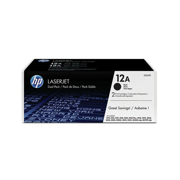 Hewlett-Packard  Toner Cartridges, 2000 Page Yield, 2/BX, Black