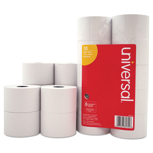 1-Ply Cash Register/point Of Sale Roll, 16 Lb, 1/2" Core, 1-3/4"x138 Ft, 10/pack