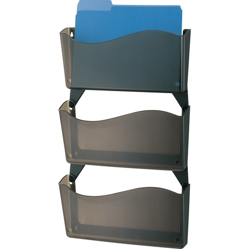 Unbreakable Wall Files, w/Hanger, 13-3/4"x3"x19-1/2", Smoke