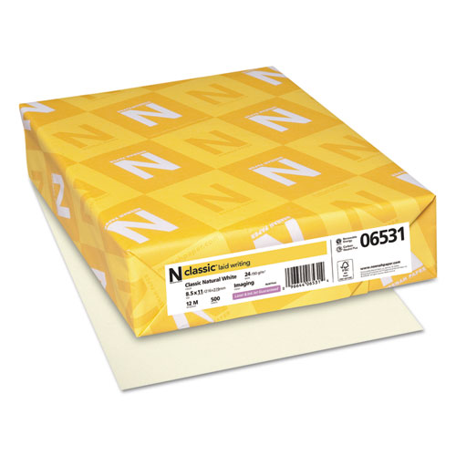 Classic Laid Writing Paper, 24lb, 8 1/2 X 11, Natural White, 500 Sheets