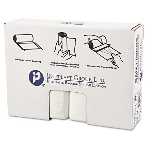 High-Density Can Liner, 33 X 40, 33gal, 17mic, Clear, 25/roll, 10 Rolls/carton