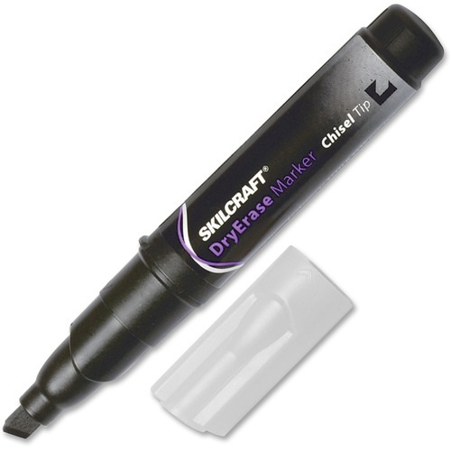 7520012943791, DRY ERASE MARKER, CHISEL TIP, BLACK, DOZEN