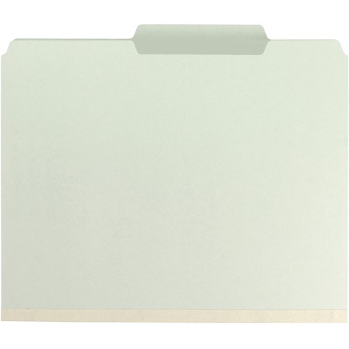 Two Inch Expansion Fastener Folder, 2/5 Top Tab, Letter, Gray Green, 25/box